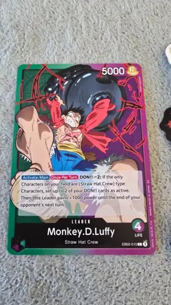 Monkey D. Luffy EB02-010 One Piece TCG Base Leader Extra Booster Set FREE BONUS - Image 3