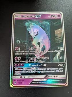 Pokemon TCG Mewtwo GX Secret Rare Shining Legends 78/73 Full Art Card - Image 1