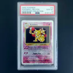 Pokemon Kadabra Legendary Collection Reverse Holo #49/110 Gem Mint PSA 10 POP 15 - Image 1