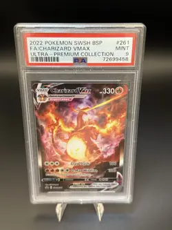Charizard VMAX 2022 Promo SWSH261 Full Art Pokemon Card TCG 2022 PSA 9 MINT - Image 2