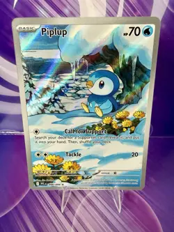 Piplup 098/094 Illustration Rare Pokemon TCG: Phantasmal Flames (Pack Fresh) NM+ - Image 1