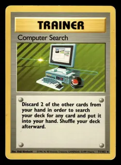 Computer Search 71/102 Rare Base Set Pokemon Card - 3 - Image 1