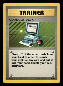 Computer Search 71/102 Rare Base Set Pokemon Card - 6 - Image 1