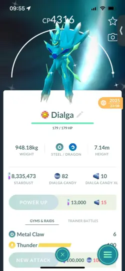 Pokemon Go Shiny Legendary Diagla ( High CP ) - Image 1