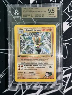 Giovanni's Machamp Holo 6/132 1st Edition Pokemon Gym Challenge BGS 9.5 Gem Mint - Image 1