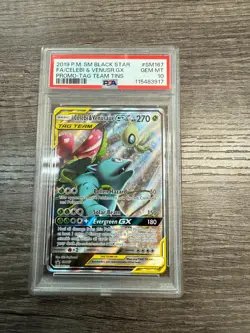 2019 POKEMON SM BLACK STAR PROMO #SM167 FULL ART/CELEBI & VENUSAUR GX PSA 10 - Image 1