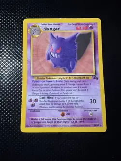 Pokemon TCG Gengar #20/62 Fossil Non-Holo Unlimited WOTC VTG 1999 - Image 1