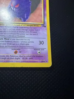 Pokemon TCG Gengar #20/62 Fossil Non-Holo Unlimited WOTC VTG 1999 - Image 4