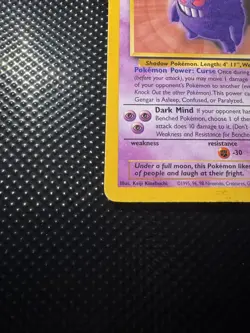 Pokemon TCG Gengar #20/62 Fossil Non-Holo Unlimited WOTC VTG 1999 - Image 5