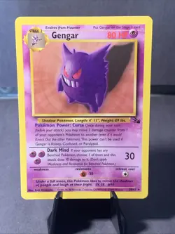 Pokemon TCG Gengar #20/62 Fossil Set Non-Holo Rare Unlimited WOTC VTG 1999 LP - Image 1