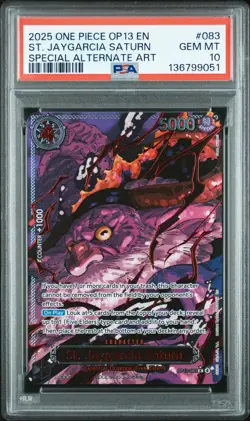 One Piece OP13 God Demon Pack Red Parallel Five Elders Eng Sequential PSA 10 SP - Image 2