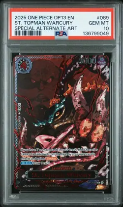 One Piece OP13 God Demon Pack Red Parallel Five Elders Eng Sequential PSA 10 SP - Image 4