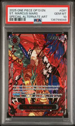 One Piece OP13 God Demon Pack Red Parallel Five Elders Eng Sequential PSA 10 SP - Image 5