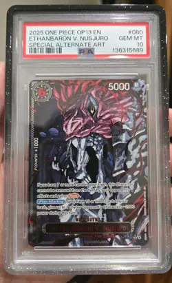 One Piece OP13 God Demon Pack Red Parallel Five Elders Eng Sequential PSA 10 - Image 2
