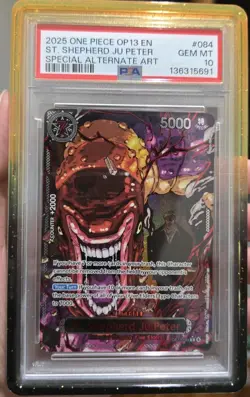 One Piece OP13 God Demon Pack Red Parallel Five Elders Eng Sequential PSA 10 - Image 3