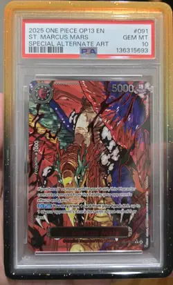One Piece OP13 God Demon Pack Red Parallel Five Elders Eng Sequential PSA 10 - Image 4