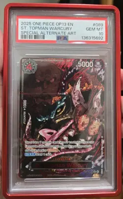 One Piece OP13 God Demon Pack Red Parallel Five Elders Eng Sequential PSA 10 - Image 5