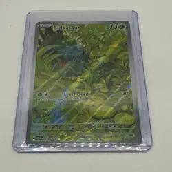 2023 Pokemon SV 151 MEW EN Bulbasaur #166/165 Full Art Illustration Rare - Image 1