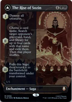 The Rise of Sozin FOIL BORDERLESS Avatar: The Last Airbender Magic MTG NM - Image 1