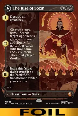 1x - The Rise of Sozin - FOIL BORDERLESS #356 - Avatar: The Last Airbender MTG - Image 1