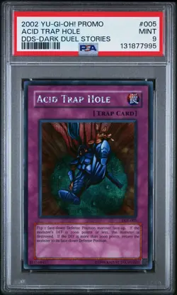 2002 Yu-Gi-Oh! Acid Trap Hole Dark Duel Stories DDS Limited Ed Secret Rare PSA 9 - Image 1