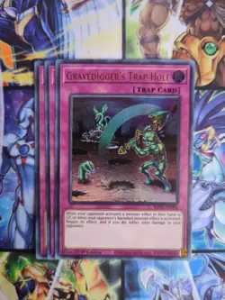 Yu-Gi-Oh x3 Gravedigger's Trap Hole MP21 - EN086 1st Edition NM - Image 1
