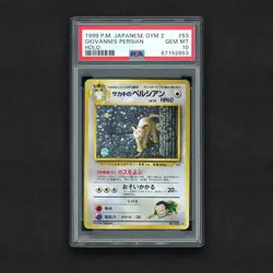 1999 Pokemon Gym 2 Japanese Giovanni's Persian #53 HOLO PSA 10 - Image 1