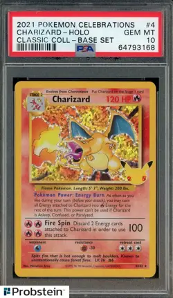 2021 Pokemon Celebrations Classic Collection #4 Charizard PSA 10 GEM MINT - Image 1