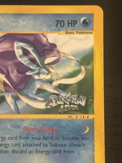 2002 Pokemon TCG Black Star Promo #53 Suicune Pokemon 4Ever Movie Promo LP/MP - Image 3