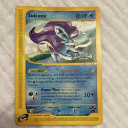 Pokemon TCG Suicune 53 Stamped Black Star Promo Card 2002 MP - Image 1