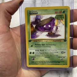Pokemon TCG - GRIMER 57/82 - Team Rocket (2000) WOTC - LP Pokemon 1st Edition - Image 1