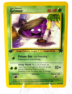 1st Edition Grimer 57/82 - Team Rocket - Common - Pokemon - NM - Image 1