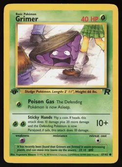 Pokemon Grimer Common 1st Edition Team Rocket 57/82 NM - Image 1