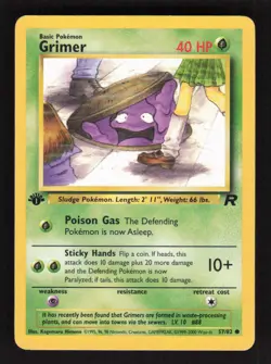 Pokemon Team Rocket #57/82 Grimer 1st Edition Common - Image 1