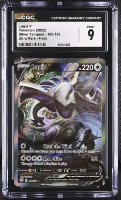 CGC 9 Lugia V (Alternate Art) 186/195 Silver Tempest Ultra Rare Pokemon Card - Image 1