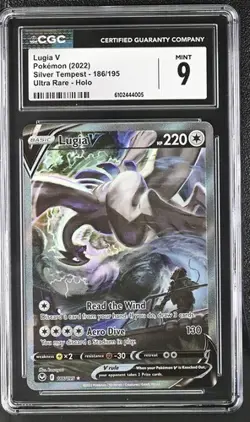 Lugia V CGC 9 Alt Art 186/195 Swsh12 Silver Tempest Holo Pokemon Card - Image 1