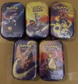 Pokemon TCG Kanto Power Mini Tin (‎210-80413) x 5 tins, full art set. 820650804137 - Image 1