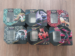 Six Large Pokemon Tins - Empty - Image 1