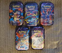 Pokemon TCG Mega Evolutions - Mega Heroes Mini Tins x5 - Full Art Set Sealed ✅ - Image 1