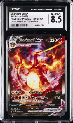 2022 POKEMON BLACK STAR PROMOS ULTRA-PREM COLL #SWSH261 CHARIZARD VMAX CGC 8.5 - Image 1
