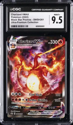 2022 POKEMON BLACK STAR PROMOS ULTRA-PREM COLL #SWSH261 CHARIZARD VMAX CGC 9.5 - Image 1