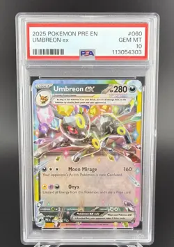 Pokemon TCG Umbreon ex 060/131 Sv: Prismatic Evolutions Holo PSA 10 - Image 1