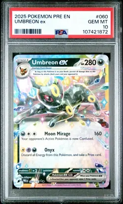 Pokemon TCG Umbreon ex 060/131 Prismatic Evolutions Double Rare PSA 10 - Image 1