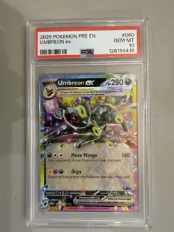 Pokemon TCG Prismatic Evolutions Umbreon EX 060/131 PSA 10 - Image 1