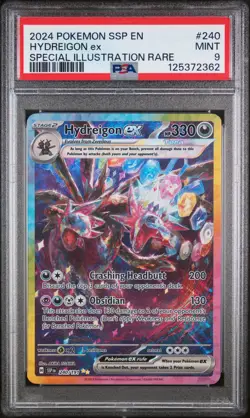 2024 POKEMON SSP EN-SURGING SPARKS SPECIAL ILLUSTRATION RARE HYDREIGON EX PSA 9 - Image 1