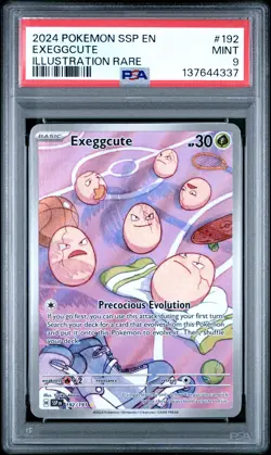 2024 POKEMON SSP EN-SURGING SPARKS ILLUSTRATION RARE #192 EXEGGCUTE PSA 9 - Image 1