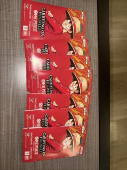 One Piece TCG OP13 Carrying On His Will Sealed Sleeved Booster Packs X7 - Image 2