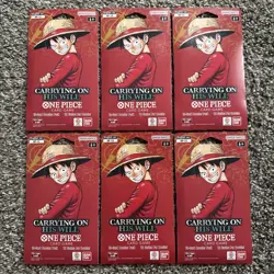Sleeved Booster Packs x6- One Piece TCG OP13 Carrying On His Will - English - Image 1
