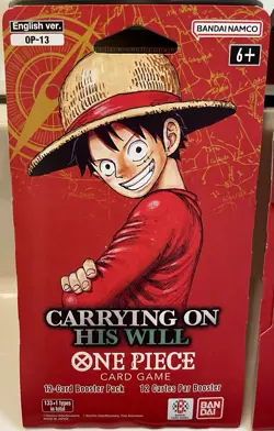 One Piece TCG Lot (7) OP-13 Carrying On His Will and OP-12 Sleeved Booster Pack - Image 3