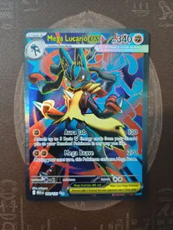 Mega Lucario Ex 160/132 Ultra Rare Holo NM Full Art Mega Evolutions Pokemon TCG - Image 4
